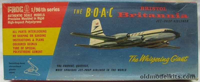 Frog 1/96 Bristol 175 Britannia 'The Whispering Giant' - BOAC Air Lines, F350 plastic model kit